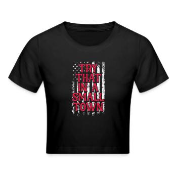 Country Music Countrymusic Geschenk - Frauen Cropped T-Shirt - Schwarz - Vorne - Marisol (170cm)