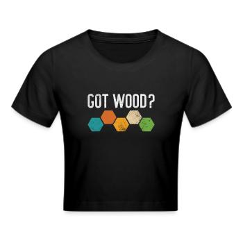 Board game - Cropped T-Shirt - black - Front - Marisol (170cm)