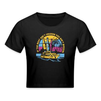 Kreuzfahrt - Frauen Cropped T-Shirt - Schwarz - Vorne - Marisol (170cm)