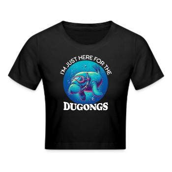 Dugong Manatee - Cropped T-Shirt - black - Front - Marisol (170cm)