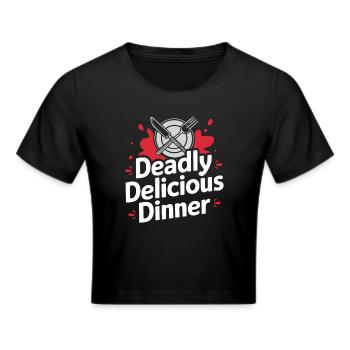 Meurtre Mystère Tenue De Dîner, Fête, Scène De Crime - Crop top - noir - Devant - Marisol (170cm)