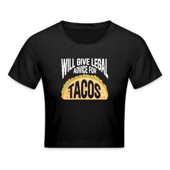 Law Lawyer - Cropped T-Shirt - black - Front - Marisol (170cm)
