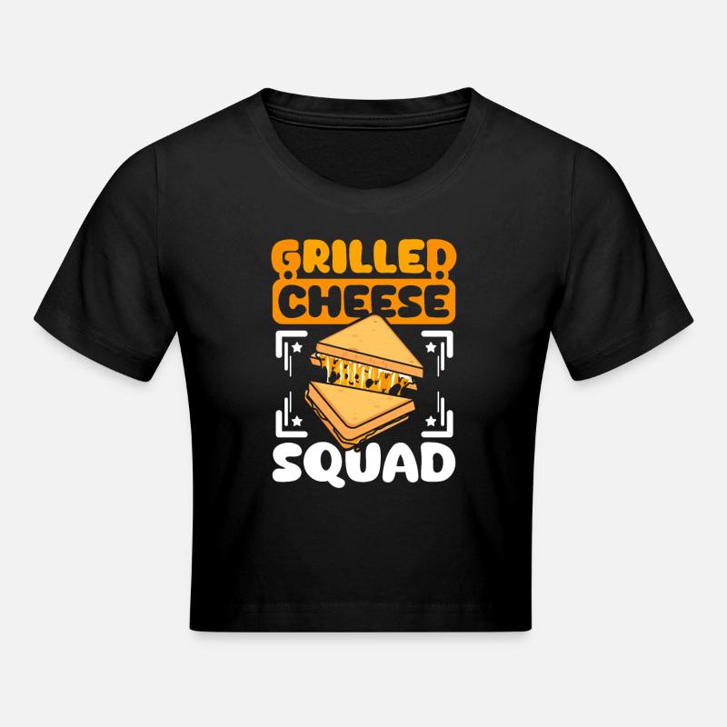 Escouade de grilled cheese - Crop top - noir