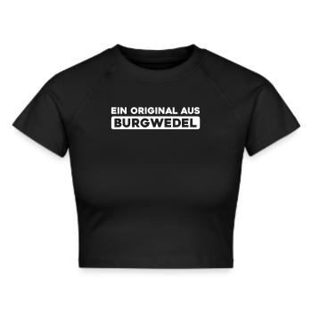 Deutsche Stadt Burgwedel Niedersachsen - Frauen Cropped T-Shirt - Schwarz - Vorne - Marisol (170cm)