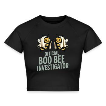 Official Bee Examiner Funny Saying - Cropped T-Shirt - black - Front - Marisol (170cm)