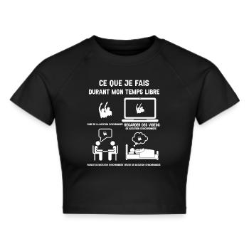 Freizeit Synchronschwimmen Humor - Frauen Cropped T-Shirt - Schwarz - Vorne - Marisol (170cm)