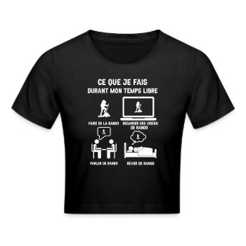 temps libre randonnée humour - Crop top - noir - Devant - Marisol (170cm)