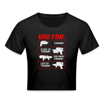 Water pistol - Cropped T-Shirt - black - Front - Marisol (170cm)