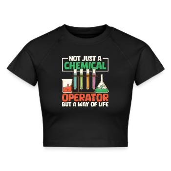 Chemical Operators - Cropped T-Shirt - black - Front - Marisol (170cm)