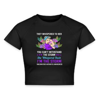 Rheuma Arthritis - Frauen Cropped T-Shirt - Schwarz - Vorne - Marisol (170cm)