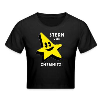 STERN VON CHEMNITZ - Frauen Cropped T-Shirt - Schwarz - Vorne - Marisol (170cm)