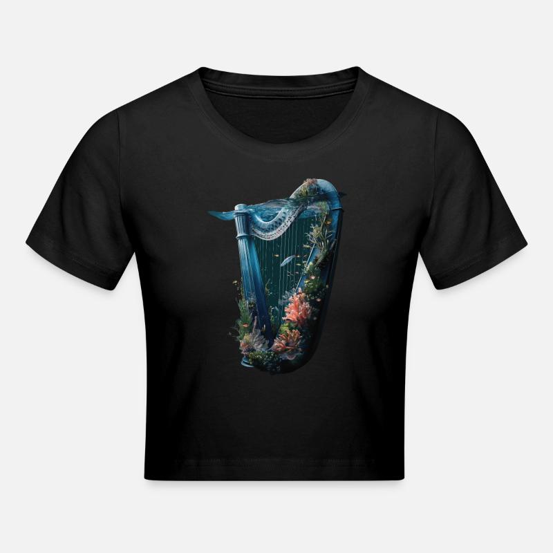 Harpe à poisson - Crop top - noir