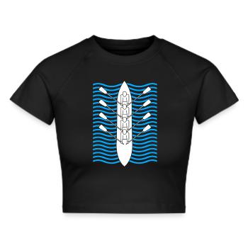Rowing Team Rowing Rowing Rowing Boat Rowers - Cropped T-Shirt - black - Front - Marisol (170cm)