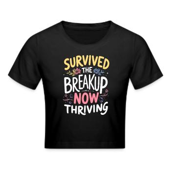 Scheiding empowerment, zelfliefde, nieuw begin - Cropped T-Shirt - zwart - Voor - Marisol (170cm)