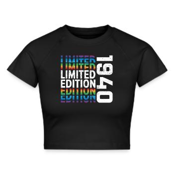 Limited Edition 1940 - Cropped T-Shirt - black - Front - Marisol (170cm)