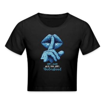 Autismus - Frauen Cropped T-Shirt - Schwarz - Vorne - Marisol (170cm)