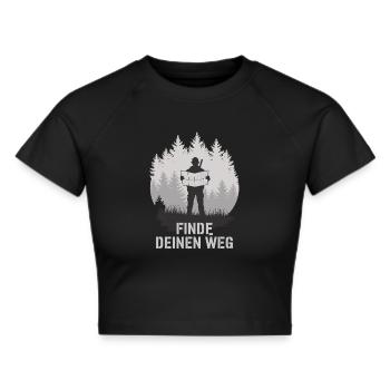 Finde Deinen Weg Survival - Frauen Cropped T-Shirt - Schwarz - Vorne - Marisol (170cm)