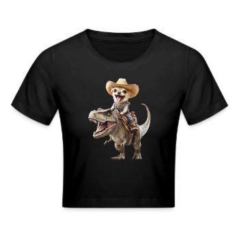 Chihuahua - Frauen Cropped T-Shirt - Schwarz - Vorne - Marisol (170cm)