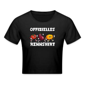 Läufer OFFIZIELLES RENNSHIRT Laufen Lustiges - Frauen Cropped T-Shirt - Schwarz - Vorne - Marisol (170cm)