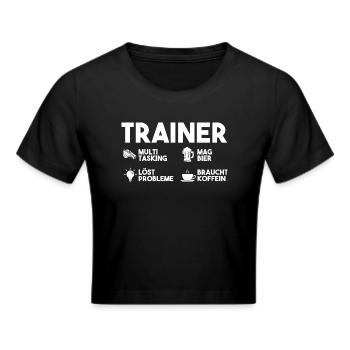 Bier Sportmannschaft Trainer - Frauen Cropped T-Shirt - Schwarz - Vorne - Marisol (170cm)