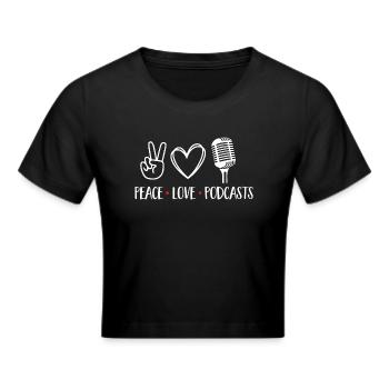 Podcaster Podcast - Cropped T-Shirt - black - Front - Marisol (170cm)
