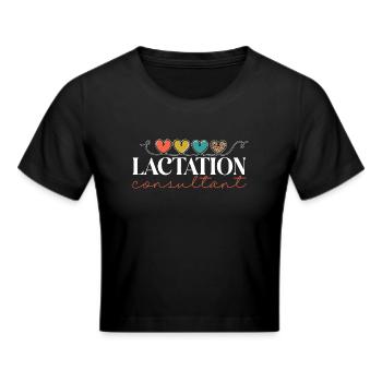 Lactation Consultant IBCLC - Cropped T-Shirt - black - Front - Marisol (170cm)