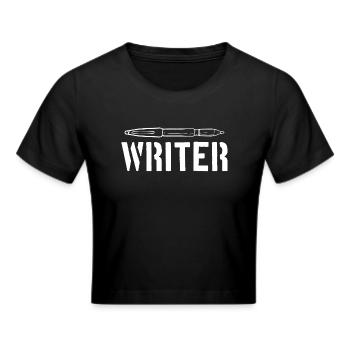 Author - Cropped T-Shirt - black - Front - Marisol (170cm)