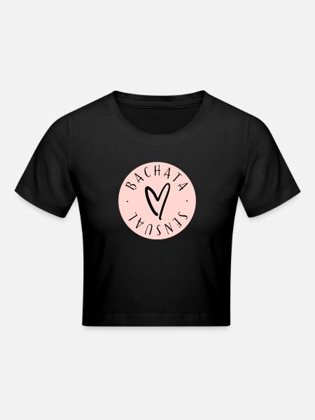 Bachata Sensual Circle - Cropped T-Shirt - black