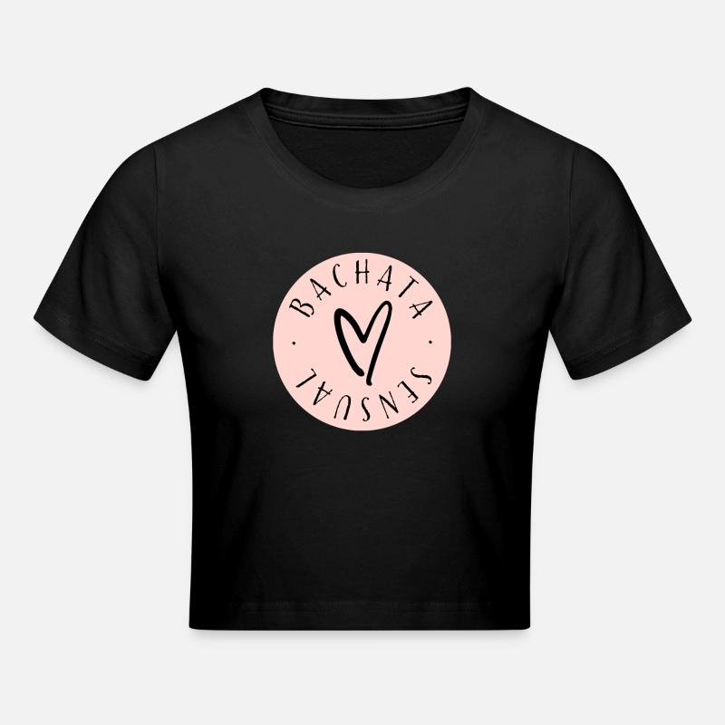 Bachata Sensual Circle - Cropped T-Shirt - black