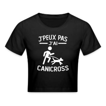 Je Peux Pas J'ai canicross canicross humour - Crop top - noir - Devant - Marisol (170cm)