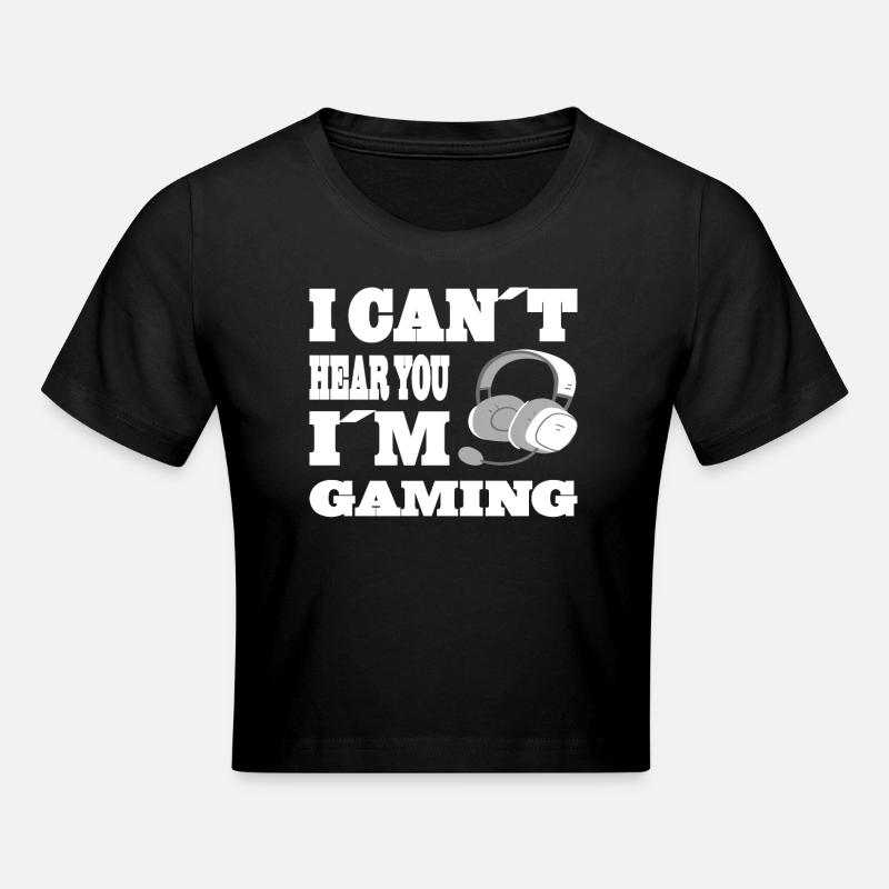 Idée cadeau rétro de jeu - Crop top - noir