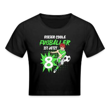 Geburtstagsgeschenk 8 Jahre Geburtstagskind - Frauen Cropped T-Shirt - Schwarz - Vorne - Marisol (170cm)