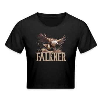 Falknerei Beizjagd Greifvogel Greif Falke - Frauen Cropped T-Shirt - Schwarz - Vorne - Marisol (170cm)