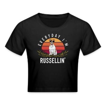 Jack Russell Terrier - Cropped T-Shirt - sort - Foran - Marisol (170cm)