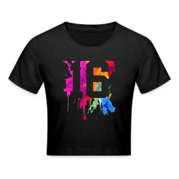 16 JAHRE 16. GEBURTSTAG - Frauen Cropped T-Shirt - Schwarz - Vorne - Marisol (170cm)