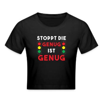 Stoppt die Ampel - ich hab genug von euren Lügen - Frauen Cropped T-Shirt - Schwarz - Vorne - Marisol (170cm)