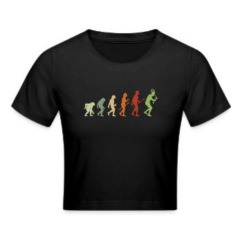 Tennis Evolution - Frauen Cropped T-Shirt - Schwarz - Vorne - Marisol (170cm)