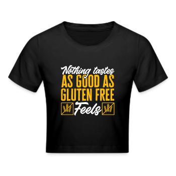 Sans gluten Intolérance au gluten - Crop top - noir - Devant - Marisol (170cm)