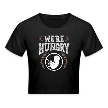baby hungrig - Frauen Cropped T-Shirt - Schwarz - Vorne - Marisol (170cm)
