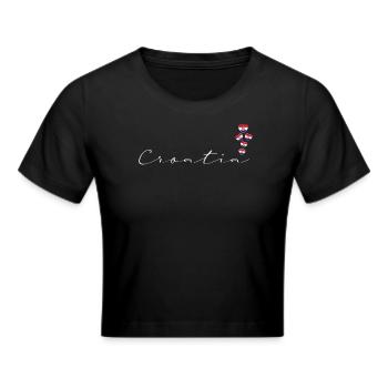 Kroatien - Frauen Cropped T-Shirt - Schwarz - Vorne - Marisol (170cm)
