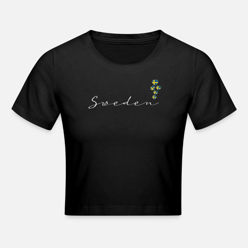 Sweden - Cropped T-Shirt - black