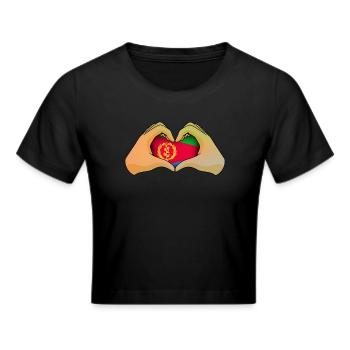 Eritrea - Cropped T-Shirt - black - Front - Marisol (170cm)