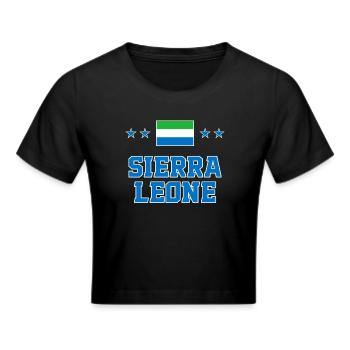 Sierra Leone - Cropped T-Shirt - black - Front - Marisol (170cm)