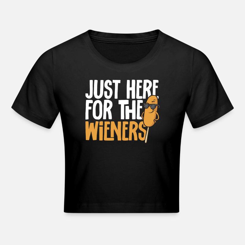 Chien de maïs Corndog - Crop top - noir