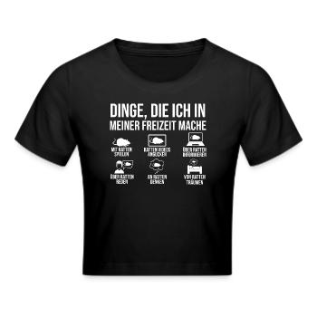 Nagetier Ratte Ratten - Frauen Cropped T-Shirt - Schwarz - Vorne - Marisol (170cm)