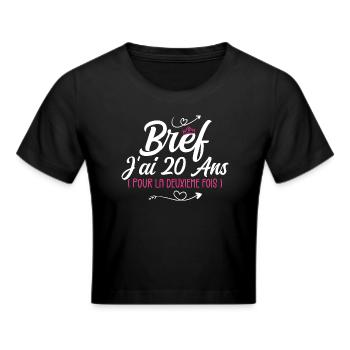 Bref J'Ai 20 Ans, Pour La Deuxième Fois ! (40 ans) - Crop top - noir - Devant - Marisol (170cm)