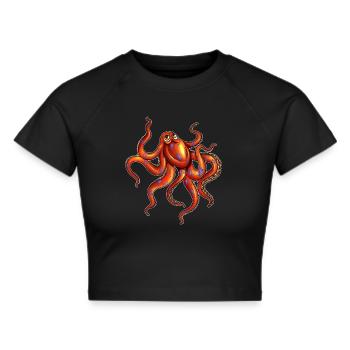 Plongée Calmar Octopus Fan Kraken Design - Crop top - noir - Devant - Marisol (170cm)