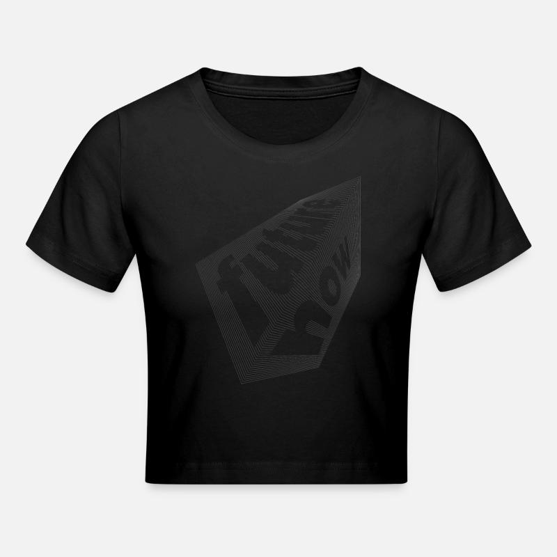 Future Now (3D Typography Edition) - Cropped T-Shirt - black