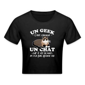 Geek et chat - Crop top - noir - Devant - Marisol (170cm)