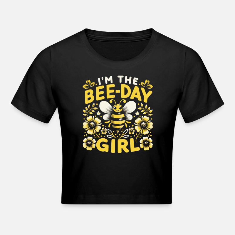honey bee, beekeeper, bee, bee - Cropped T-Shirt - black